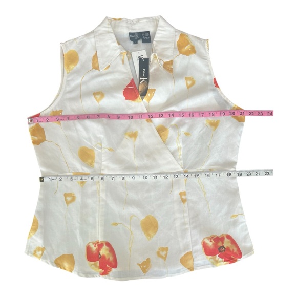 NWT Dina K Floral Sleeveless Blouse - Size L - Picture 5 of 7